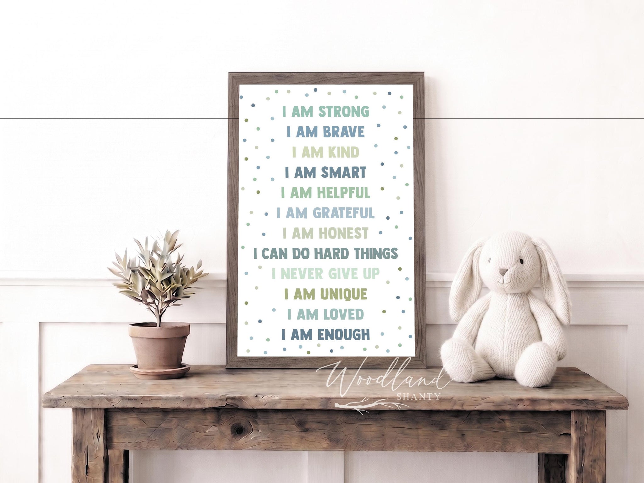 Boy Affirmations Wall Art
