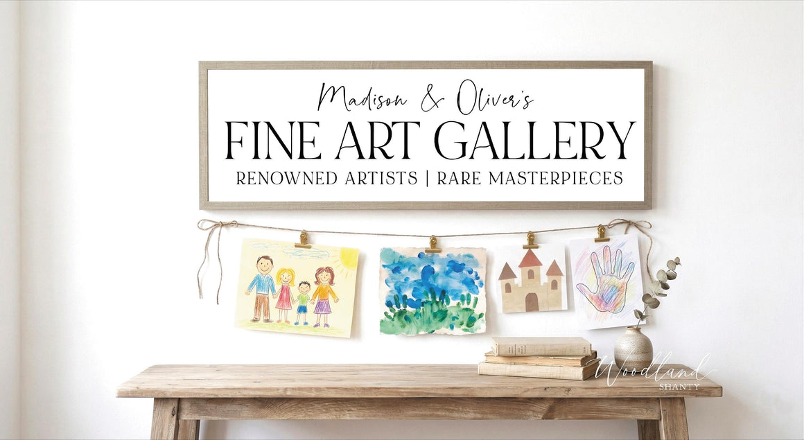 Personalized Childrens Artwork Sign