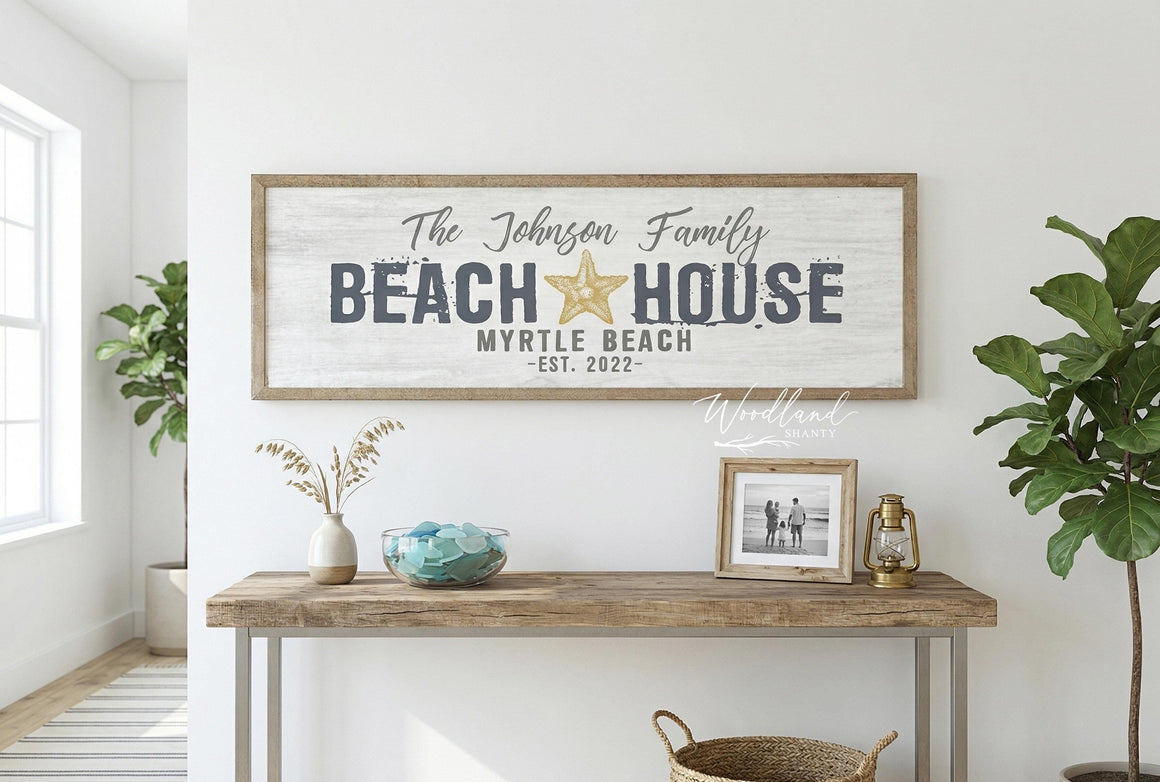 Personalized Beach House Sign