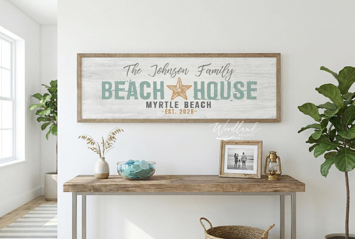 Personalized Beach House Sign