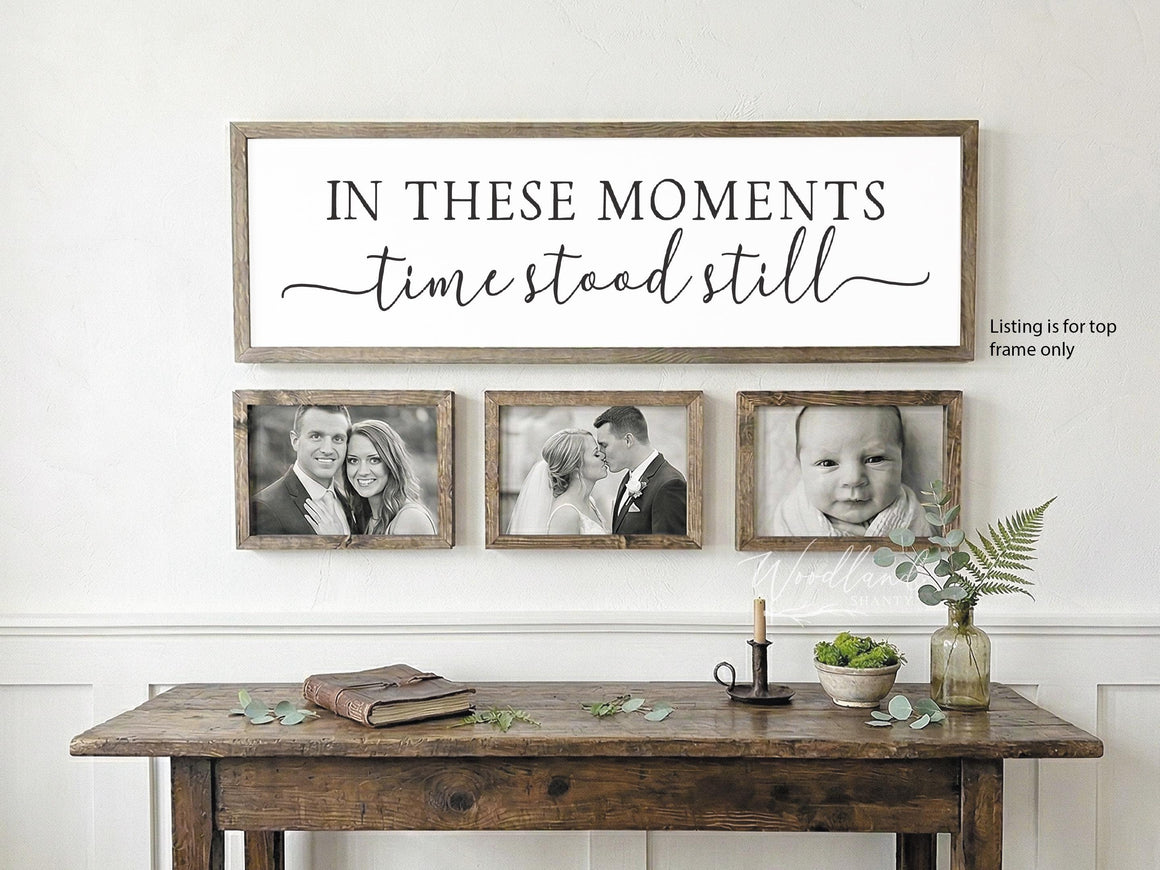 In These Moments Time Stood Still Framed Sign