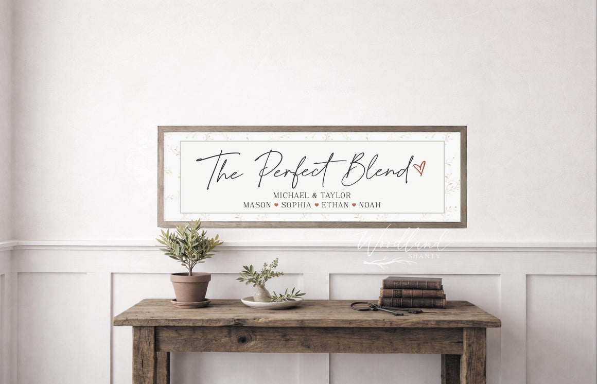 Framed The Perfect Blend Personalized Sign