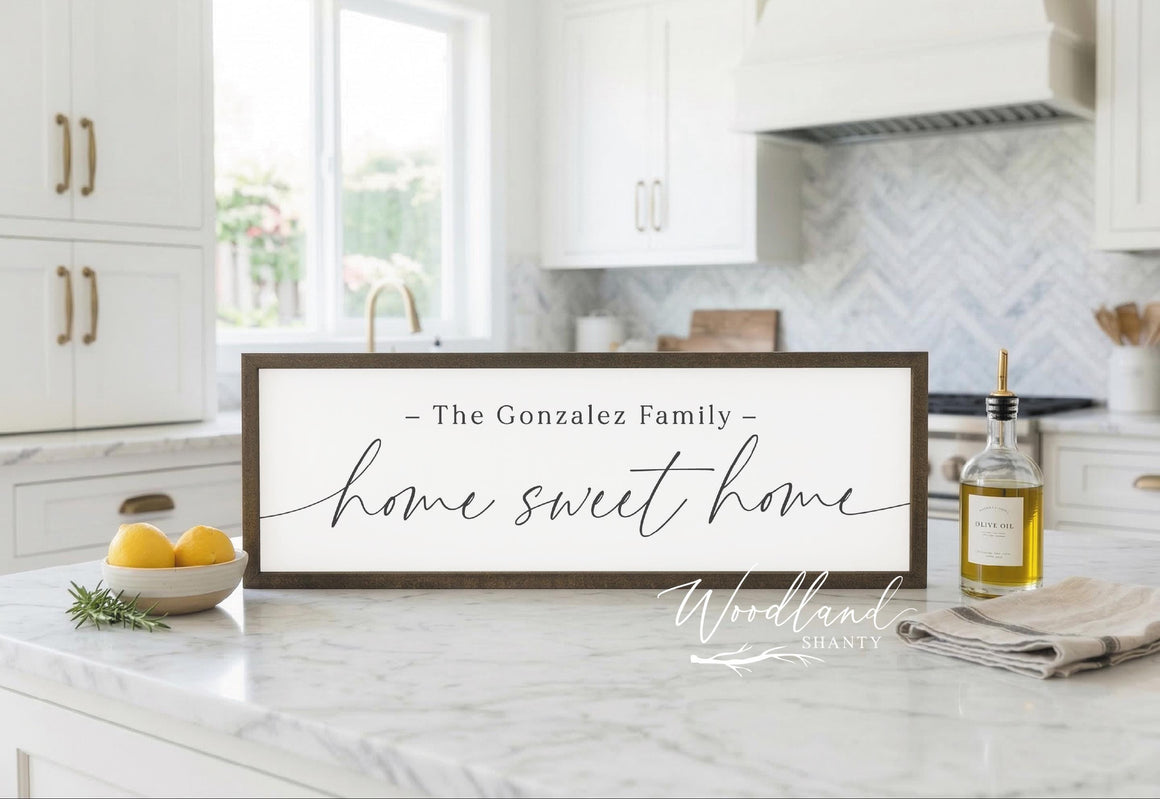 Home Sweet Home Sign, Personalized Housewarming Gift with Address, New Home Sign, Closing Gift Idea