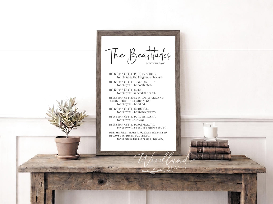 The Beatitudes Framed Sign