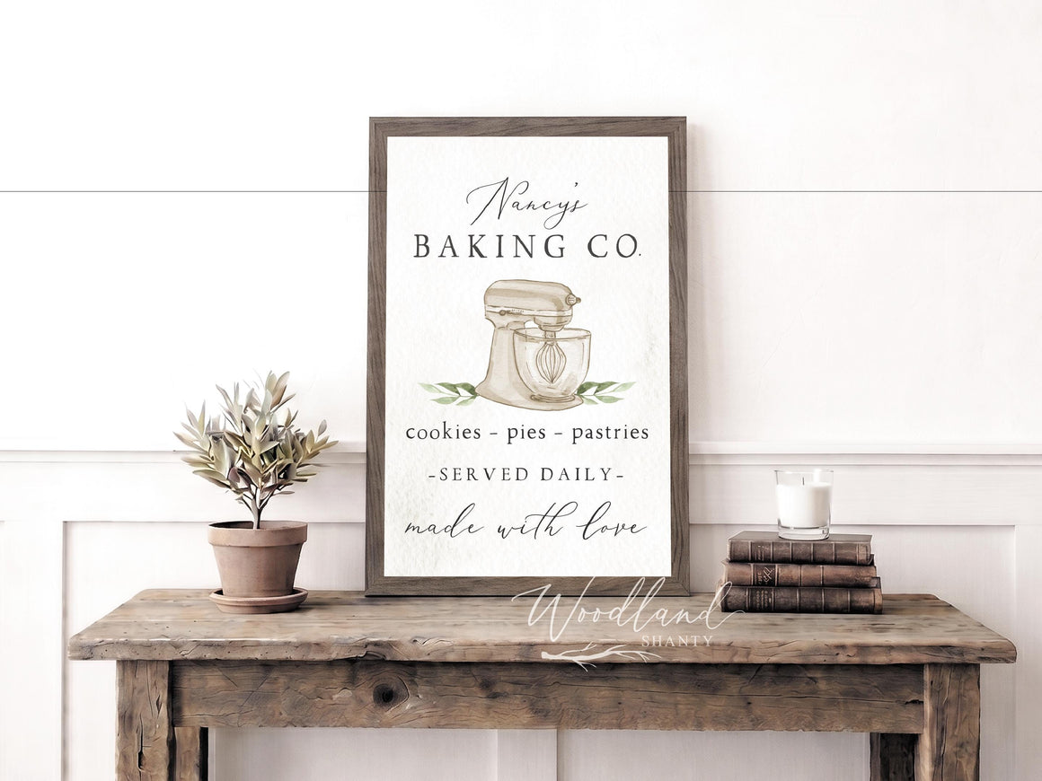 Moms Baking Co Sign | Personalized Gift for Mom | Christmas Gift for Mom or Grandma | Birthday Gift for Mom or Grandma | Mothers Day Gift