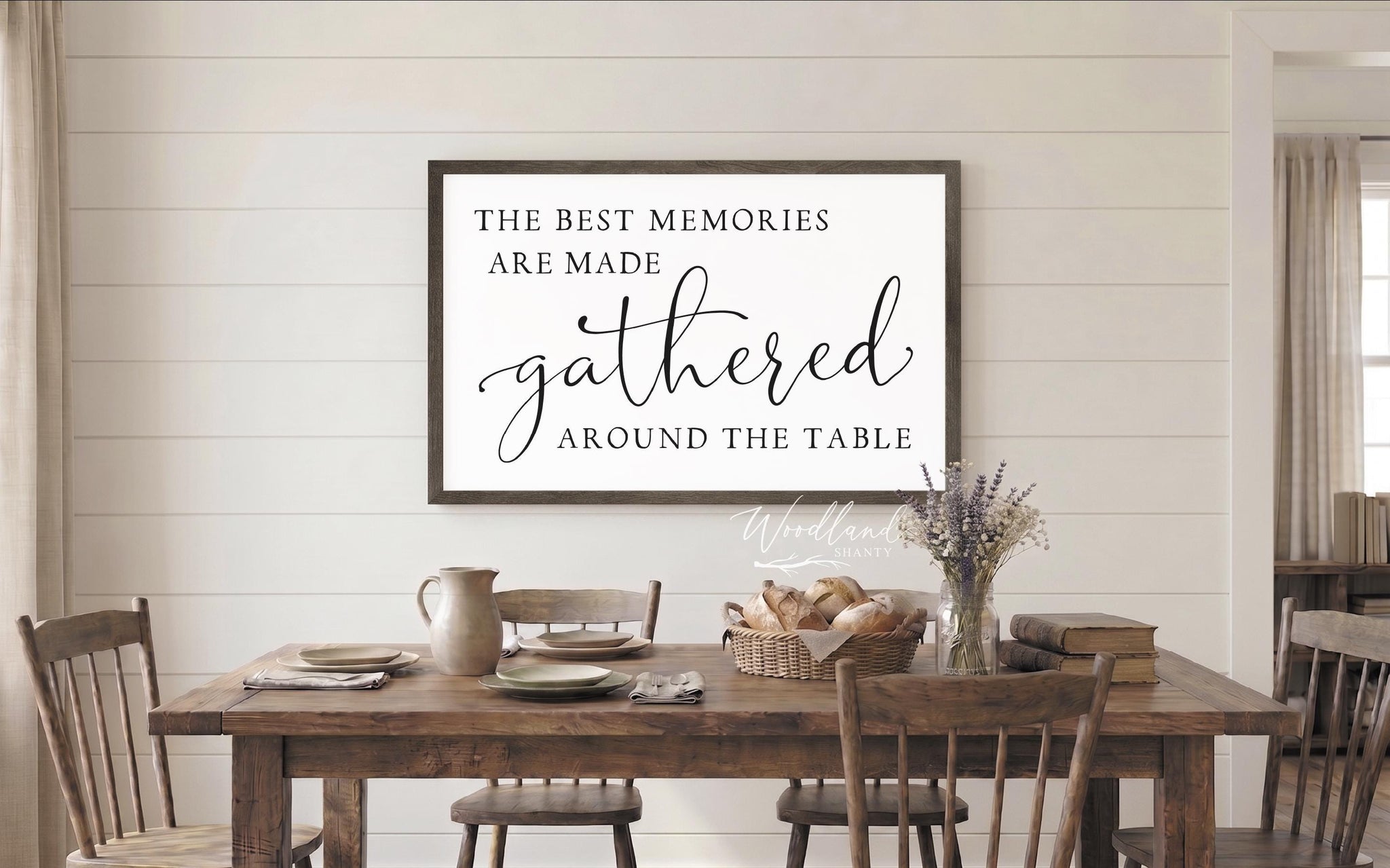 The Best Memories Are Made Gathered Around The Table Framed Sign