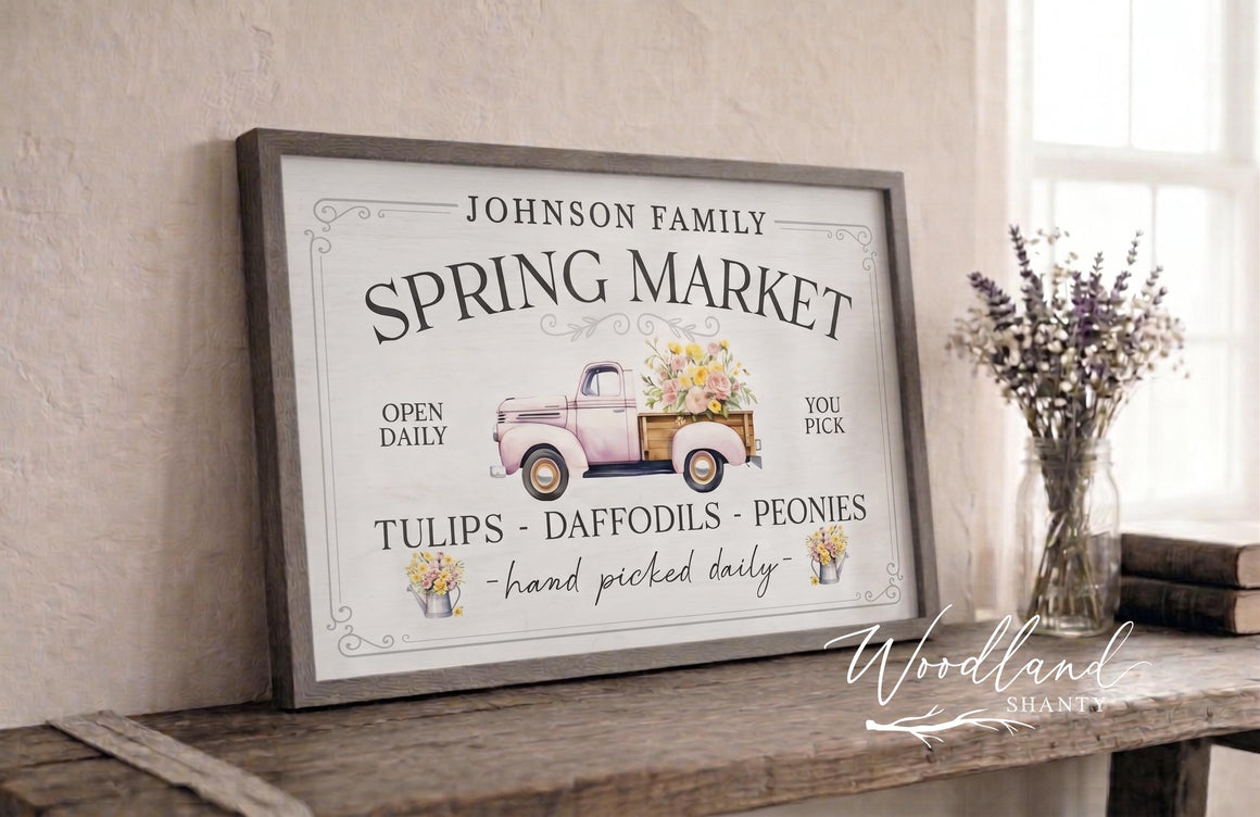 Personalized Spring Market Sign