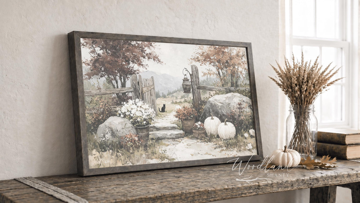 Framed Fall Trees Wall Sign
