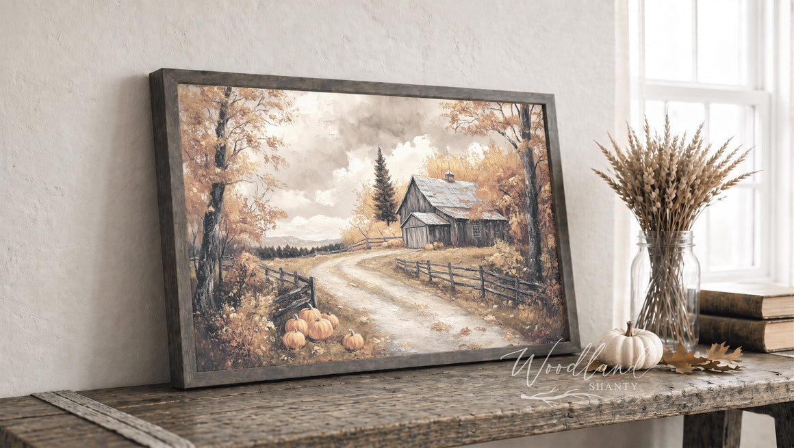 Framed Fall Barn Wall Sign