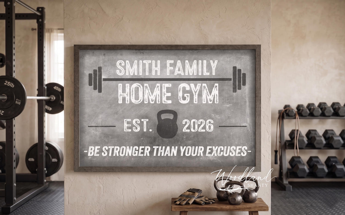 Personalized Home Gym Sign