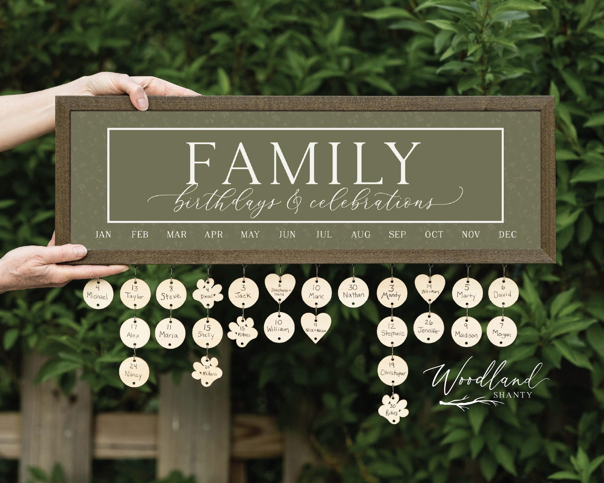 Perpetual Family Birthdays and Celebrations Calendar