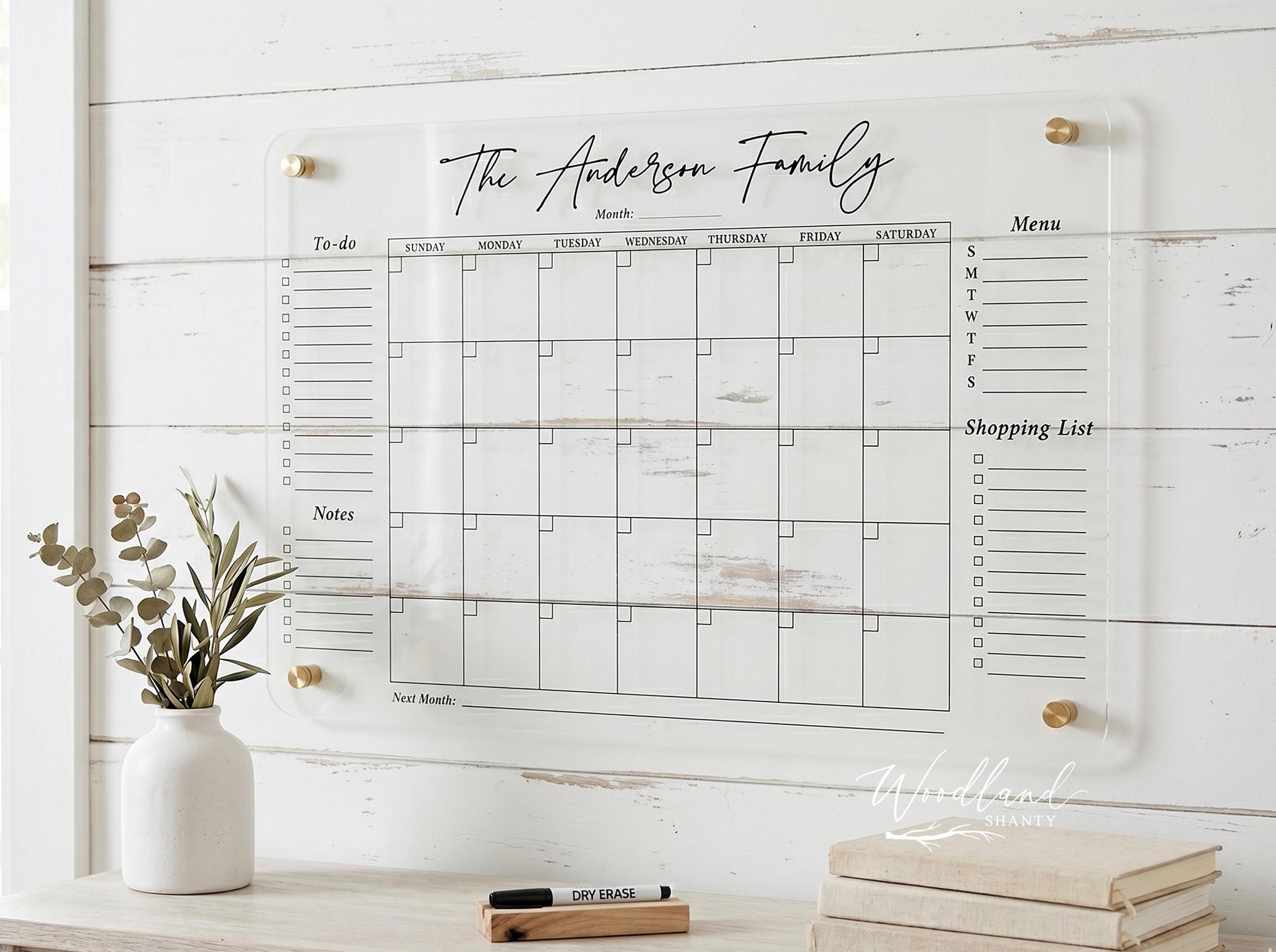 Personalized Dry Erase Calendar