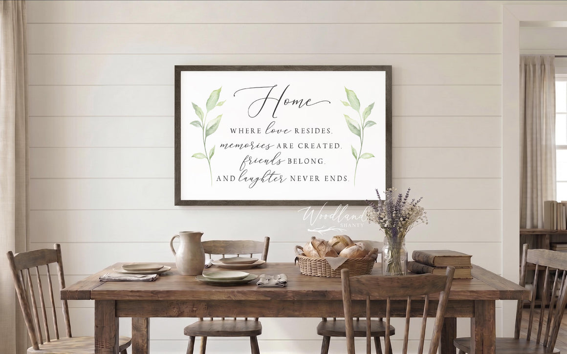 Home Where Love Resides Sign | Living Room Sign | Family Room Sign | Home Sign