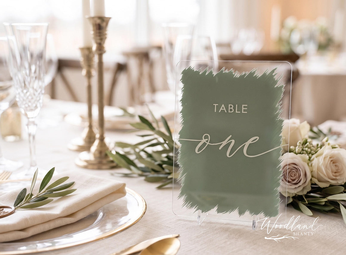 Brushed Acrylic Table Numbers