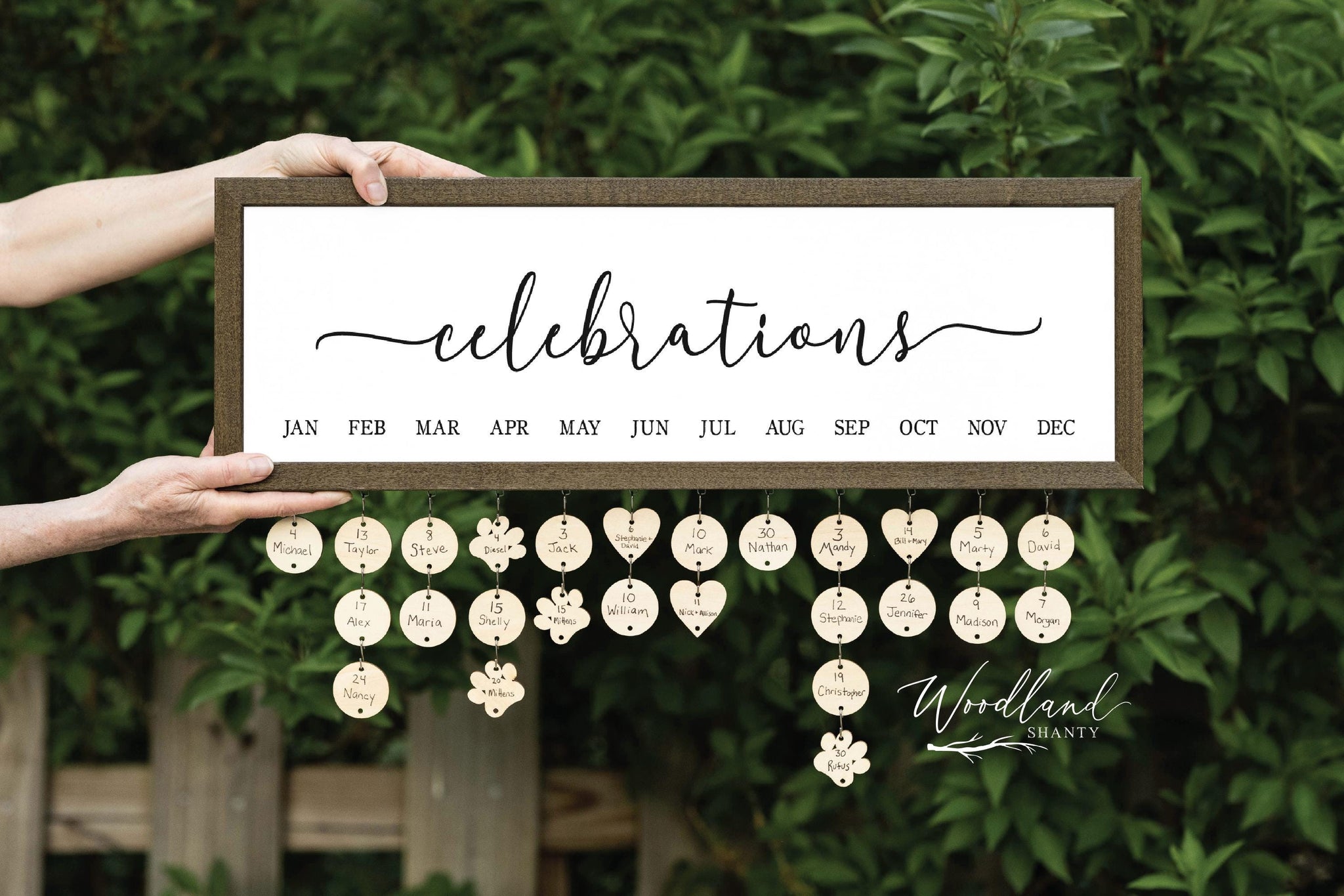 Celebrations Birthday Calendar Board Sign