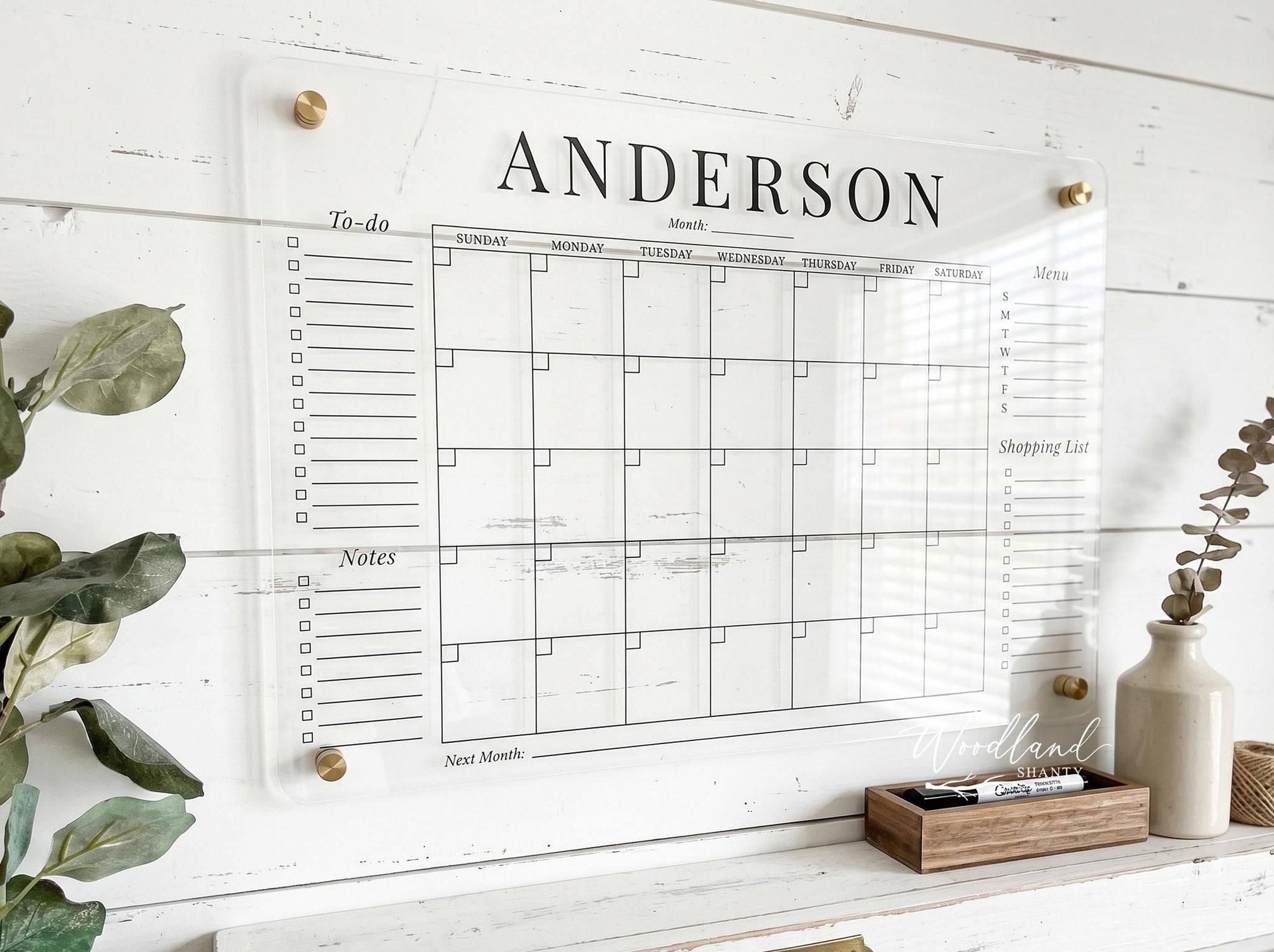 Acrylic Month Calendar