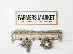 Farmers Market Sign | Farmhouse Kitchen Sign | Farmers Market | Fruits Vegetables Baked Goods | Produce Sign | Farmhouse Kitchen Decor