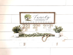 Family Birthday Board | Family Birthday Sign | Family Tree Sign | Family Birthday Calendar | Family Like Branches on a Tree Wood Calendar