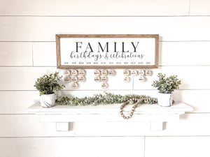 Family Birthday Board | Mothers Day Gift | Grandmother Mothers Day Gift | Mothers Day Gift from Son | Expecting Grandmother Grandparent Gift