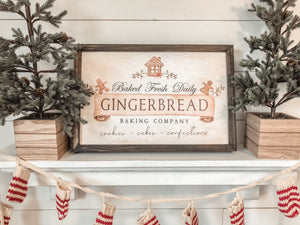 Gingerbread Baking Company Sign | Farmhouse Christmas Decor