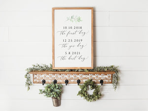 First Day Yes Day Best Day Sign | Anniversary Gift | Wedding Gift to Spouse | Wedding Gift | Valentines Day Gift