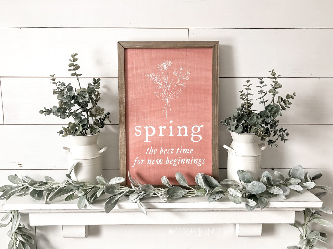Flowers Spring Sign | Spring Decor | Farmhouse Spring Decor