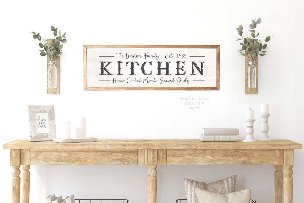 Personalized Kitchen Sign, Mothers Day Gift, Home Cooked Meals Sign, Custom Kitchen Sign, Gift for Mom, Kitchen Sign, Farmhouse Kitchen Sign