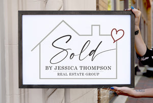 Sold Sign for Realtor, Realtor Sold Sign, Realtor Closing Sign, Real Estate Closing Sign