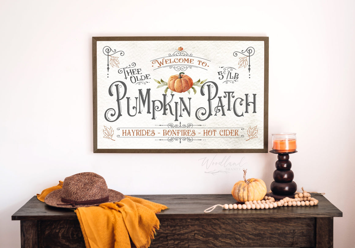 Fall Pumpkin Patch Sign, Farmhouse Fall Sign, Fall Decor, Modern Farmhouse Fall Decor, Fairytale Pumpkin Wall Art, Fall Wall Art
