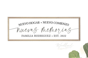 Spanish Family Name New Home Sign, Spanish Housewarming Gift, Spanish Family Name Sign, Gift for Spanish Family,