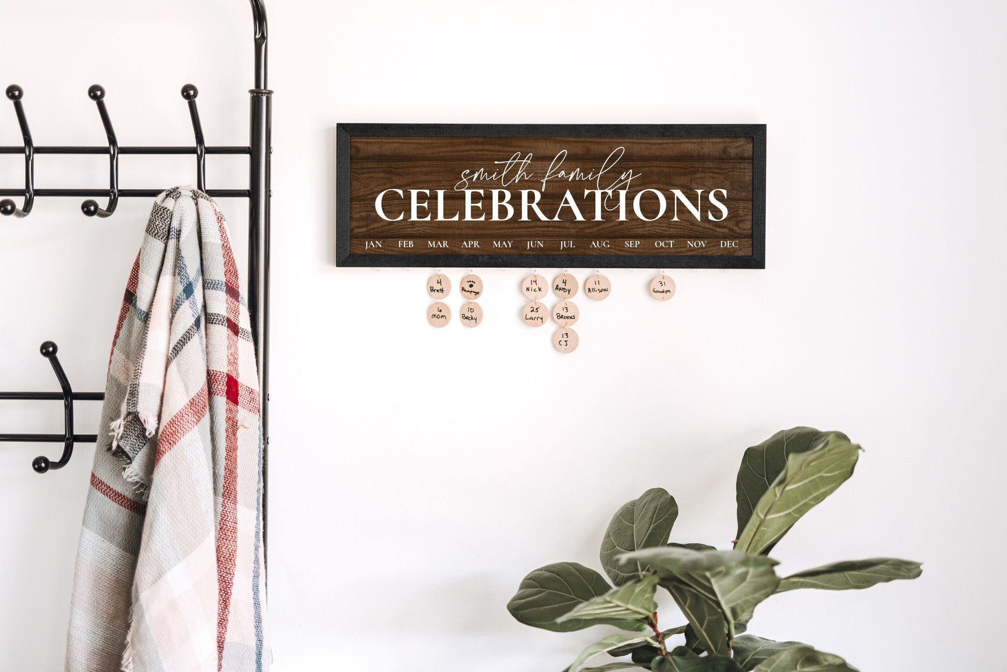 Celebrations Personalized Family Name Birthday Board - Woodland Shanty