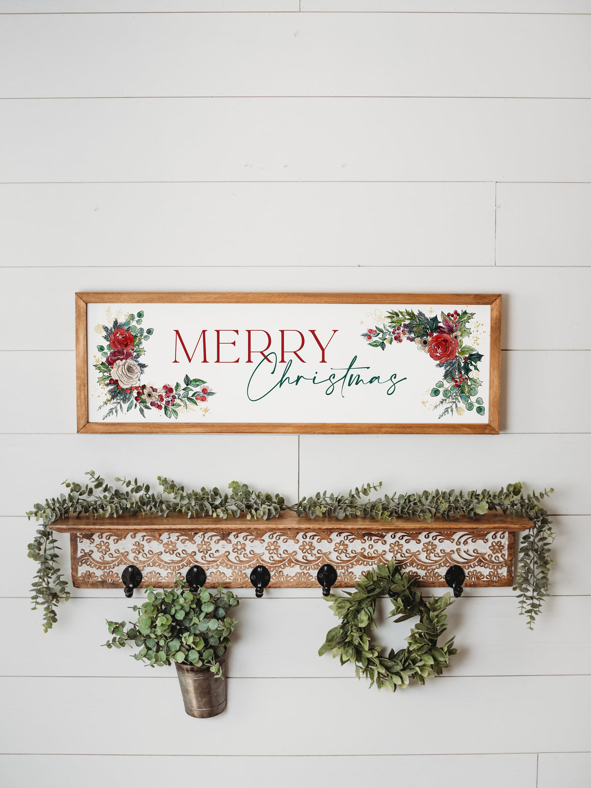 Merry Christmas Sign, Merry Christmas Wall Art, Christmas Decor