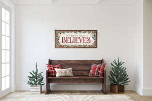 Personalized Christmas Believe Sign