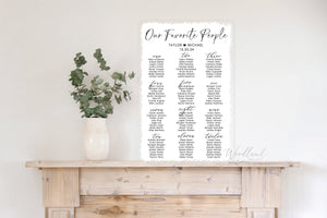 Wedding Seating Chart Sign, Acrylic Wedding Seating Chart, Our Favorite People, Custom Seating Chart Sign