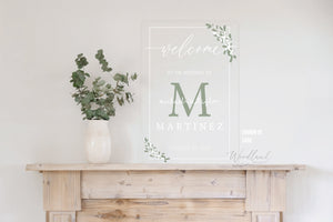 Welcome Wedding Sign, Personalized Welcome to our Wedding Sign, Brushed Acrylic Wedding Sign, Wedding Decor, Modern Wedding Welcome Sign