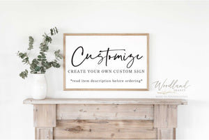 Custom Framed Quotes, Custom Framed Sign, Create Your Own Custom Framed Sign, Custom Sign, Custom Wedding Sign, Create A Custom Sign