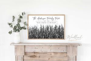 Personalized Farm Sign, Personalized Corn Field Sign, Custom Farm Sign, Life is Better on the Farm, Farmer Gift Idea, Gift for Farmer