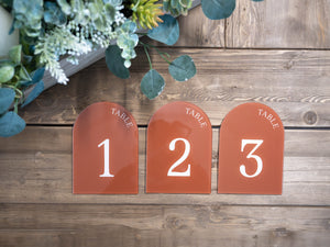 Arched Table Numbers, Wedding Table Numbers, Wedding Table Decor, Table Numbers, Arch Wedding Decor