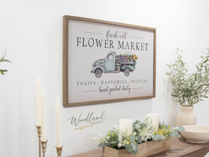 Fresh Cut Flower Market Sign