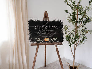 Fall Welcome To Our Wedding Sign, Personalized Fall Wedding Decor, Acrylic Wedding Welcome Sign, Fall Wedding Decor, Fall Wedding Decoration