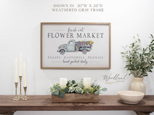 Fresh Cut Flower Market Sign