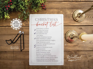 Christmas Bucket List Ideas, Christmas To Dos Chart, Dry Erase Christmas Activities Checklist