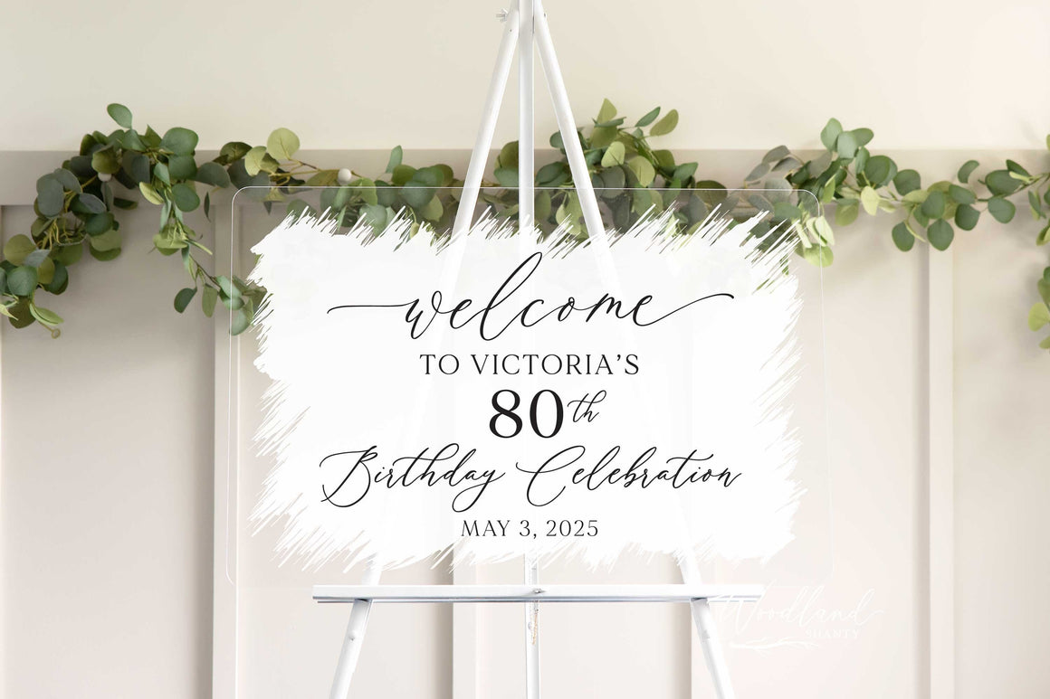 Welcome Personalized Birthday Party Celebration Sign